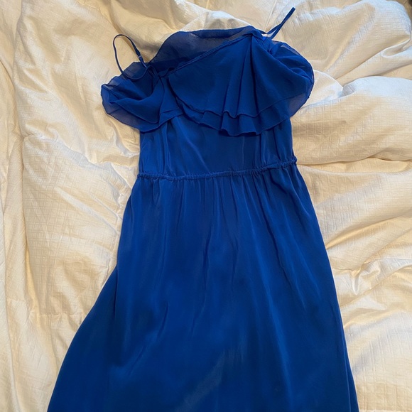 Blue Wilfred Slip Silk Cocktail Dress - Picture 2 of 3